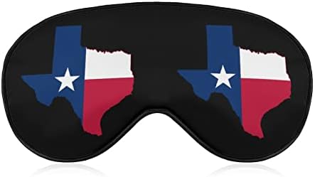 Тексас Знаме Мапа Маска За Спиење Лесна Маска За Очи Маска За Очи Покријте Ја Со Прилагодлив Ремен За Мажи Жени