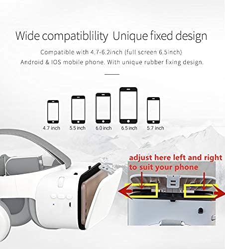 3Д виртуелна реалност VR слушалки со безжичен далечински управувач, VR очила/очила за IMAX филмови и игри со игра, компатибилен
