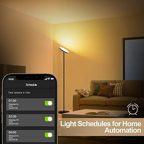 Outon Smart LED подни ламби, 30W/3000lm затемнето светло светло такерир небесно светилка компатибилен со Alexa Google Home, WiFi далечински, висока