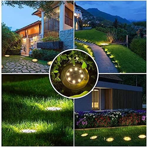 SDGH 8 парчиња LED соларна светлина водоотпорен водоотпорен градинарски тревници за тревници Јард уметност за домашни украси за