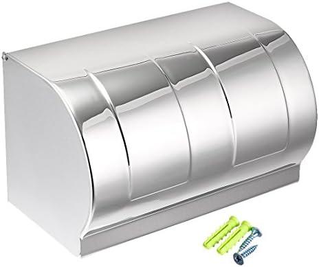 АЕКСИТ 200мм Домашна хардвер Хардвер од не'рѓосувачки челик Полиран wallид монтиран целосен покриен држач за хартија за хартија за тоалети: