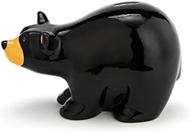Демдако разиграна мечка на полноќ црна 10 x 6 сјајни керамички мечки за пари