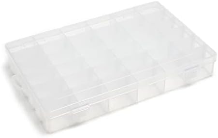 Кутија за складирање на компоненти MROMAX PP, 275 x 175 x 40mm пластичен организатор прилагодлив сад 36 отстранливи решетки за мрежни кутии