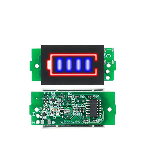 1 парчиња 3.7 V Модул За Индикатор За Капацитет На Литиумска Батерија, 1s 3.7 V Сино