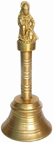 Шарвгун 7 Инчен Хануман Статуа Златен Месинг Рачни Ѕвона Кои Служат Релаксација Медитација Повикувајќи Ѕвона, 1,32 Фунти