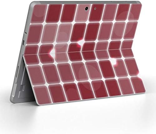 Декларална покривка на igsticker за Microsoft Surface Go/Go 2 Ултра тенки заштитнички налепници на телото на налепници 000519 Плочка црвена