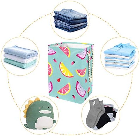 УНИЦИ Егзотично овошје водоотпорно преклопување на алиштата за преклопување корпа за детска соба спална соба бебе расадник