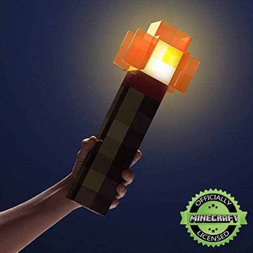 Minecraft Играчки Redstone Факел 12.6 ИНЧЕН LED Светилка | USB Полнење За Ноќна Светлина, Костим Косплеј, Игра На Улоги