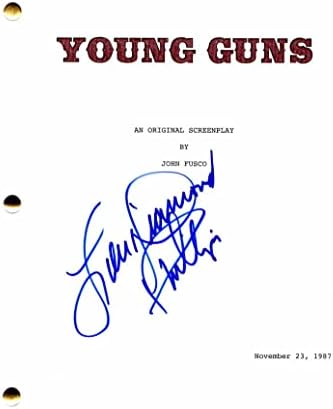 Лу Дијамант Филипс потпиша автограм за млади пиштоли со целосна филмска скрипта - Ла Бамба Ричи Валенс, Лонгмир, Стенд и испорака, блуден