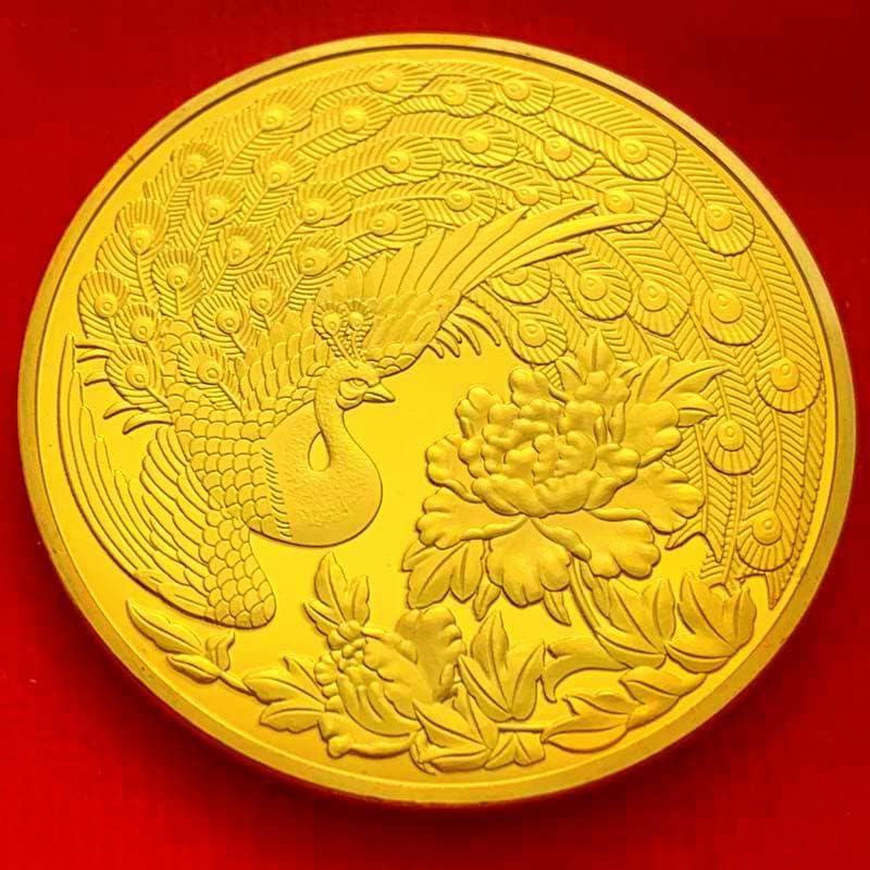 Паун мандарински патка ја разоткрива златната медалјска колекција врежана loveубовна златни монети комеморативни монети