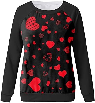 JJHAEVDY WONTER LOKE Heart Sweatshirt Love Heart Heart Letter Print Sweatshirt Graphic Pullover Pullover Tops Bluze