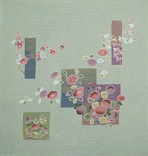 КЈОТО АСАХИЈА 75ｘ75см Јапонски Фурошики, Традиционален Јузен Се Спротивставуваат на боење, Цвет На Сезоната, Завиткување Свилена Ткаенина,