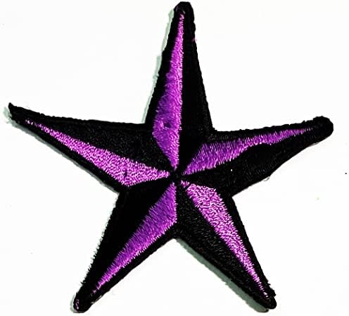 Кленплус 2 парчиња. Симпатична Виолетова Црна Ѕвезда Двобојни Лепенки Стрипови Цртан Филм Железо На Ткаенина АПЛИКАЦИЈА САМОСТОЈНА Поправка На