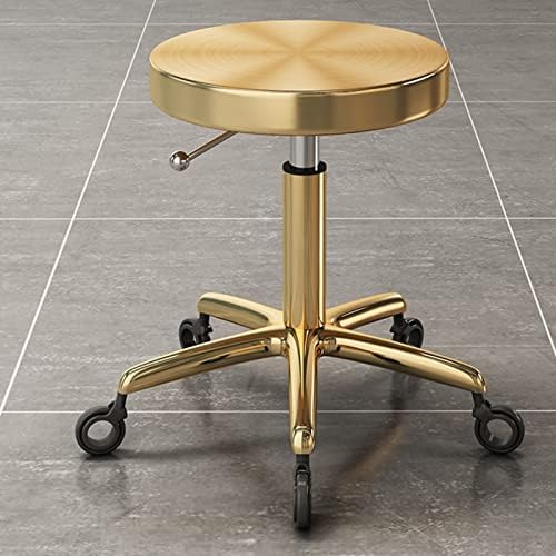 Есгт Пу кожа тркалење столче со одмор на нозете се врти за нацртување на салони за салони со столчиња со тркала канцелариски стол