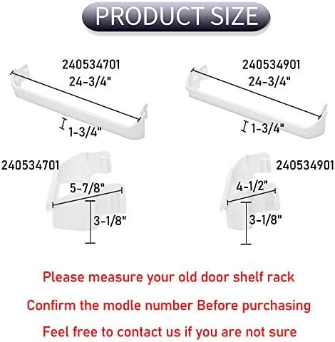 240534701 & 240534901 Фрижидер полица за држач за држачи за држачи делови компатибилни со фрагидаер кенмор врата решетката шина