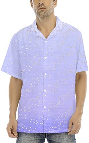 BMISEGM летни маички кошули мажи мажи печатени кошули кратки ракави копче надолу кошули со кошули за плажа за копче со долг ракав