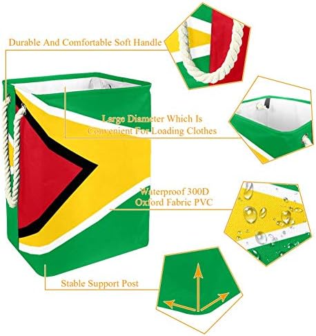 Знаме на гвајана Голема Големина За Перење Ја Попречува Склопувачката Корпа За Складирање За Расадник За Бебиња Во Спалната Соба