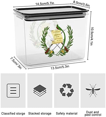 Грб На Гватемала Контејнер За Складирање Храна Пластични Проѕирни Кутии За Складирање Со Капак За Заптивка