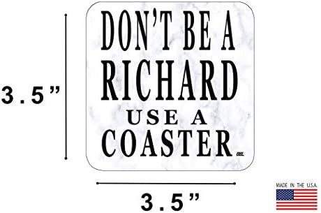 Не Биди Ричард Бар Пијалок Подлога Сет од 4 Подарок Смешна Шега Дома Кујна Бар Опрема