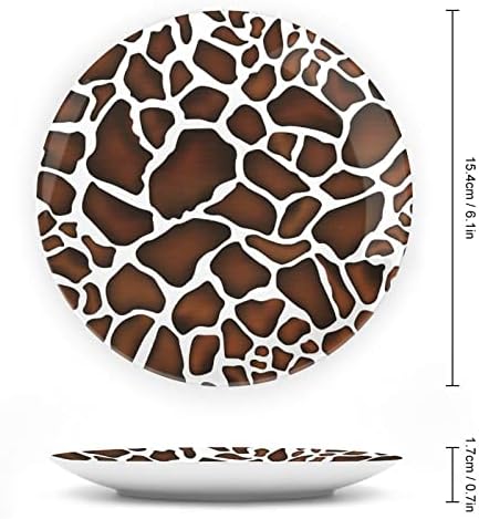 Жирафа Кожа Керамички Декоративни Плочи Со Стојат Коска Кина Виси Орнаменти Десерт Плочи