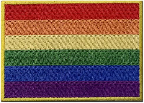 Зегин ЛГБТ Виножито знаме извезено амблем железо на шиење на лепенка за геј права