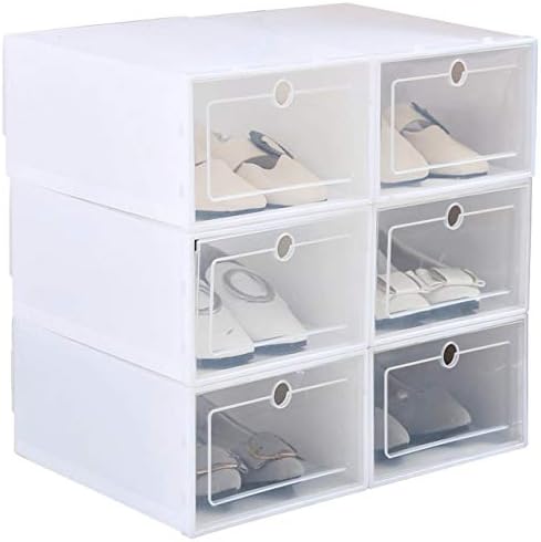 ZRSJ Водоотпорна кутија за чевли од 3 парчиња, задебелена про transparentирна кутија за фиоки, пластична кутија за чевли за складирање