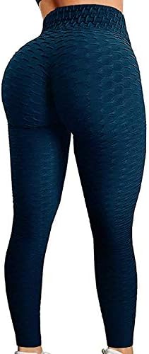 Fittoo жени со високи половини панталони со јога панталони Контрола на стомакот исфрлен плен хеланки тренингот што работи задникот