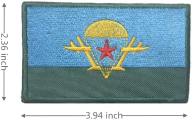 Парчиња MCCMSY 6 Везени печ Руски војник Тактички морал закрпи воен амблем значка за прицврстувач за прицврстувачи на кука и јамка