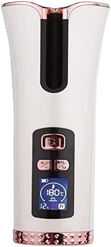 Xiaojialin керамички автоматски виткач на коса, безжичен виткање железо со прилагодлив тајмер за температура, брзо загревање, автоматско