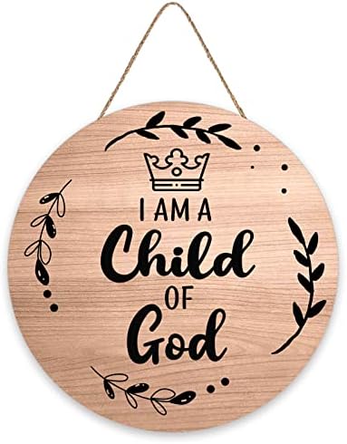 Знак за украси на вратата од расадник, јас сум дете на Бога, знак на врата од расадник за бебиња, дрвена куќа од дрво, виси деца