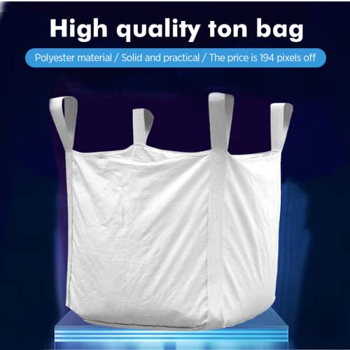 Tagh Tagh Bulk Tagh Tavy Duty Builder's Badilder 2pack u панел еден 1,6 тон торба големи ткаени полипропиленски кеси за фабрички материјал за