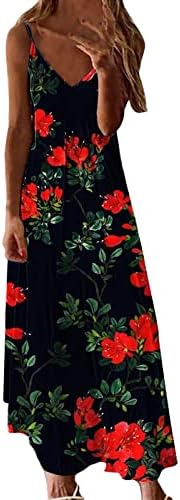 Miashui Maxi фустани за жени лето жени мода печатена мулти -боја плажа макси фустани обични фустани есенски фустани за