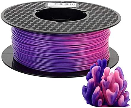Филаментот за промена на бојата на PLA 1,75мм 3D филамента за печатач 1 кг се менува со температура виолетова до розова