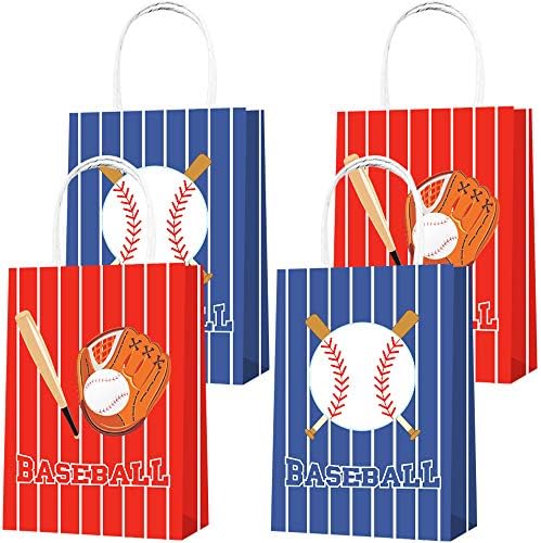 Чанти ЗА Забава ЗА Забава 16 ПАРЧИЊА За Бејзбол Торби За Подароци Торби За Добрите Чанти За Бејзбол Торби За Бонбони За Деца Со Тематика За