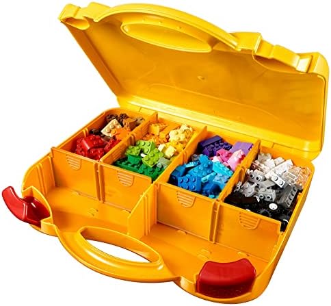 Лего Класичен Креативен Куфер 10713-Вклучува Сортирање На Куќиште За Организатор За Складирање Со Забавни Шарени Градежни Тули, Играчка За