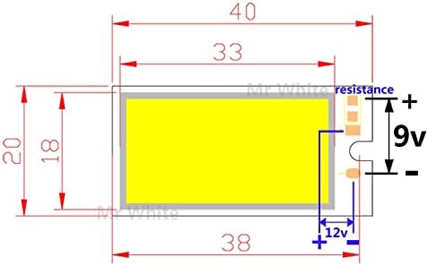 ILAME 10PCS LED лента за пајажина 40мм 36мм 26мм 16мм мешавина квадрат Moedle 9V 12V DC 2W 3W 4W 6W ладно бел автомобил за читање светло