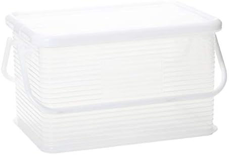 サンコцプラスチック контејнер јасно л случај за складирање, Л, Едноставно Бело