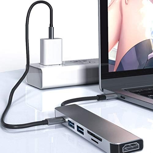 IFQHDD Адаптер 6 во 1 USB C ДО USB 3.0, USB-C Тип C 3.0 СПЛИТЕР USB C ЦЕНТАР, Дизајн
