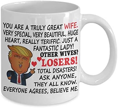 Кригла за кафе Трамп за одлична сопруга - вие сте одлична навистина сопруга многу посебна многу убава навистина терифична - подарок за