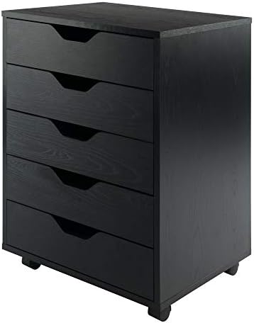 Winsome Halifax Storage/Организација 7 фиока за црна и халифакс складирање/организација, 5 фиока, црна