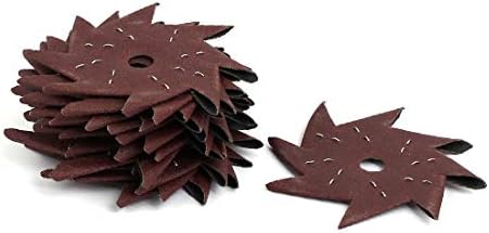 Нова LON0167 4-инчен 120 прикажан Grits Pinwheel Surefultive Effication Octagonal Abrasive Sandpaper Buffing Tool 15PCS