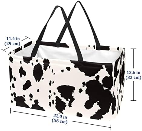 Jdez шопинг корпа за животински кожи печати еднократно торбичка за намирници за перење, преносен пикник за купување торбички торбички