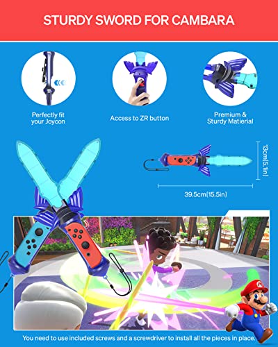 Пакет Додатоци за Doohoeek 12 во 1 За Nintendo Switch Sports 2023, Комплет Додатоци За Прекинувачи ЗА OLED како тениски рекети, Костец, Палки