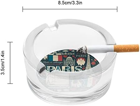 Ешрети за цигари Француски Париз Модели Кристално стакло од пепел пушење на држач за пепел за домашни хотелски канцелариски табели врвот