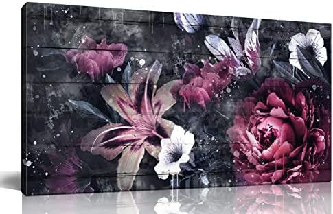 Gugika цветна платно wallид-уметност за бањи, розов декор на wallидот во спалната соба, апстрактна wallидна уметност за дневна соба истегната
