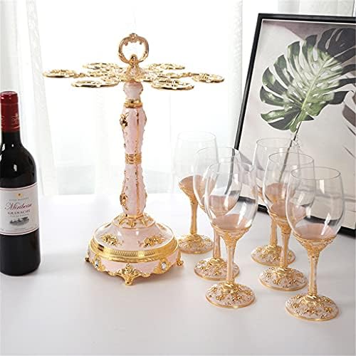 Wjccy европско ретро вино стаклен решетка за вино стаклена решетка поставена бар дома мебел вино држач вино чаша