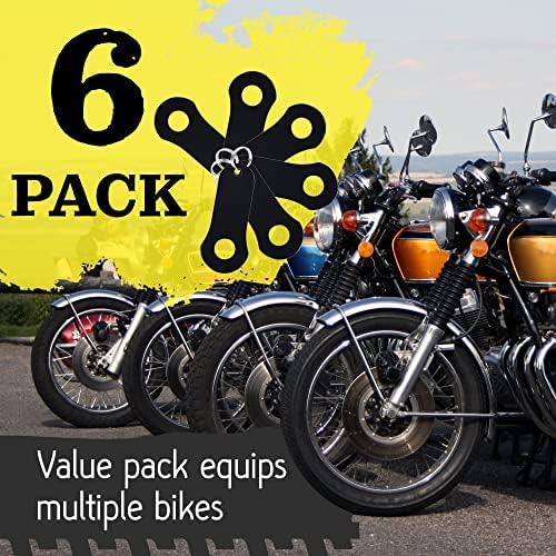 [6pk] Моторцикли за мотоцикли за моторцикл Добра среќа шарм - Гремин Бел закачалка за мотоцикли w/сплит прстен - велосипедисти за челични додатоци